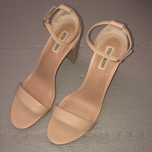 Steve Madden Nude Block Heels Size 11 WORN ONCE